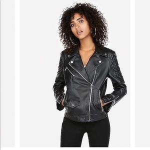 Faux leather moto jacket from Express.